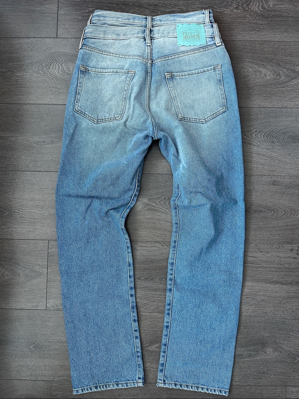High-Rise Light Wash Straight Jeans - Classic Blue - Picture 2 of 7